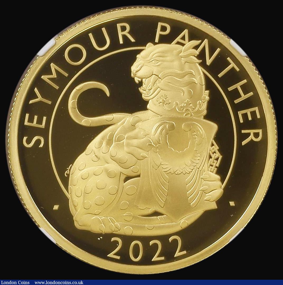 London Coins : A190 : Lot 2033 : One Hundred Pounds 2022 The Royal Tudor Beasts - The Seymour Panther One Ounce Gold Proof, the Rever...