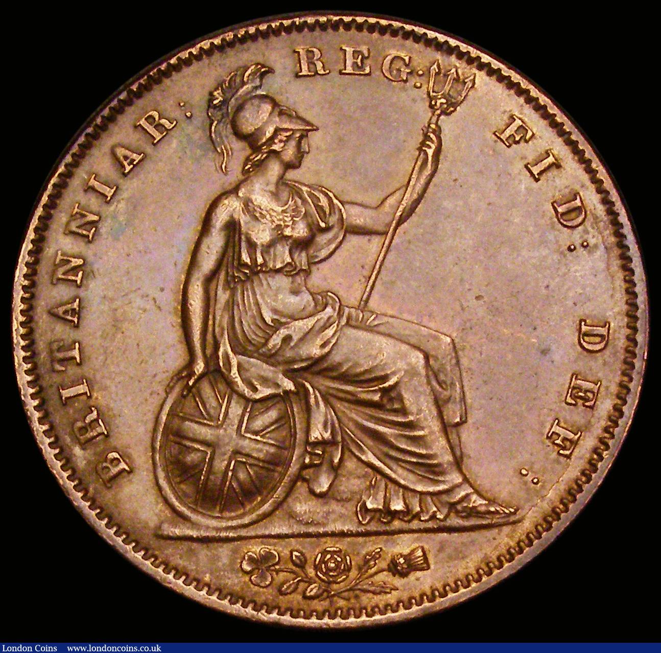 London Coins : A190 : Lot 2047 : Penny 1841 REG : Peck 1480 by far the rarer of the two currency types of this date AU with a hint of...