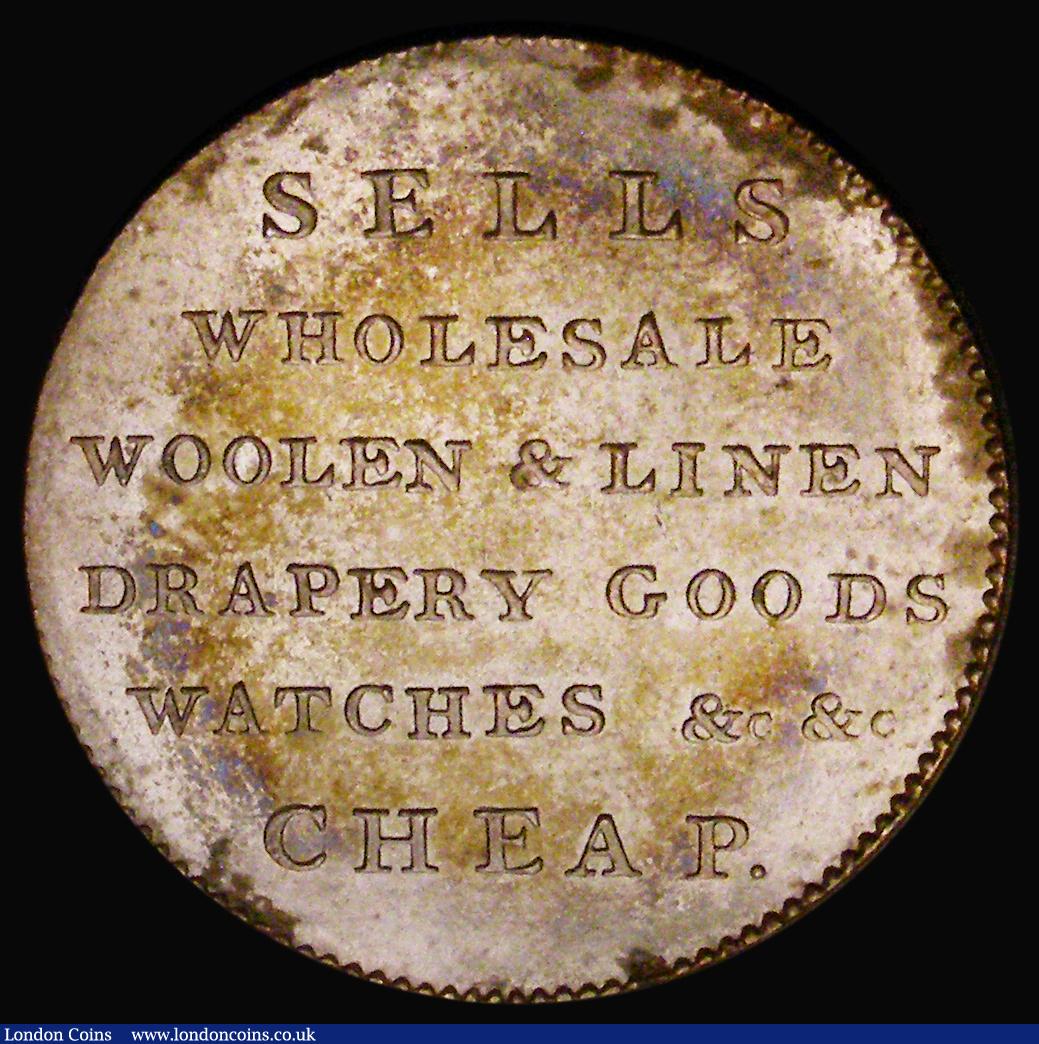 London Coins : A190 : Lot 696 : Halfpenny 18th Century Angusshire - Dundee, undated, Obverse: Shield of Arms, DEI DONUM above, PRUDE...