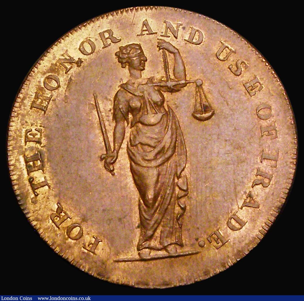 London Coins : A190 : Lot 699 : Halfpenny 18th Century Dublin - Fyan's 1794 Obverse: Figure of Justice standing, Reverse: Brand...