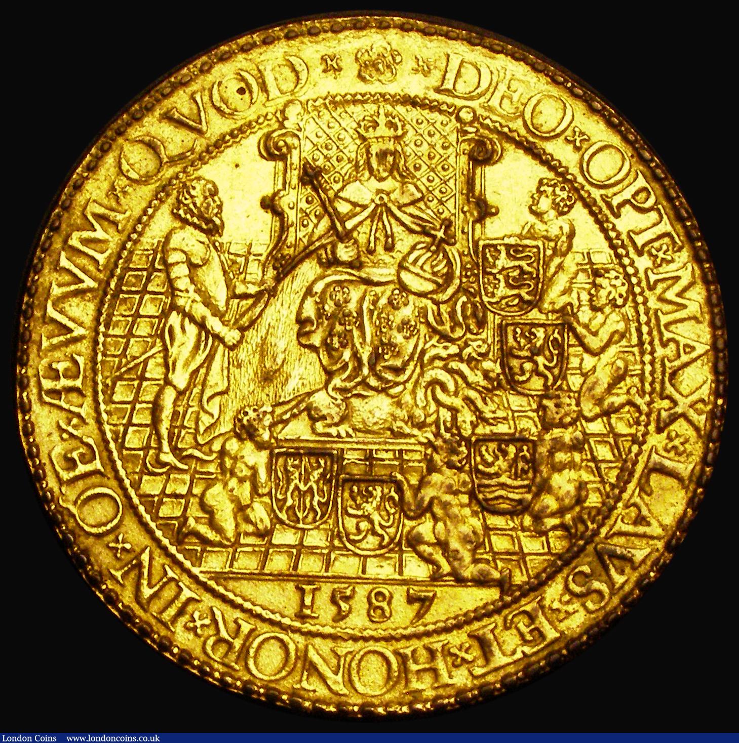 London Coins : A190 : Lot 755 : Protestants Supported in the United Provences 1587 as Eimer 53 but a later base metal restrike or im...