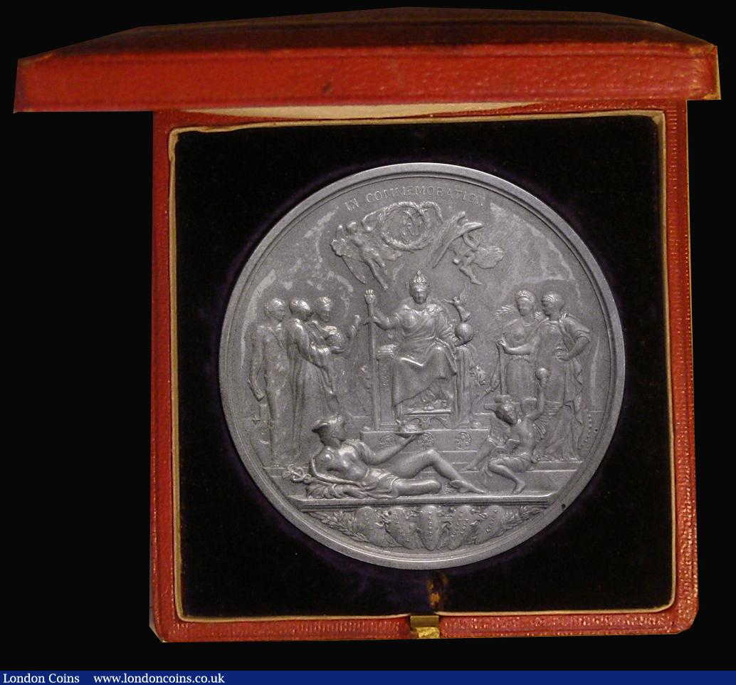 London Coins : A190 : Lot 793 : Queen Victoria Golden Jubilee 1887 77mm in silver, by L.C. Wyon after Sir J.E. Boehm and Sir Frederi...