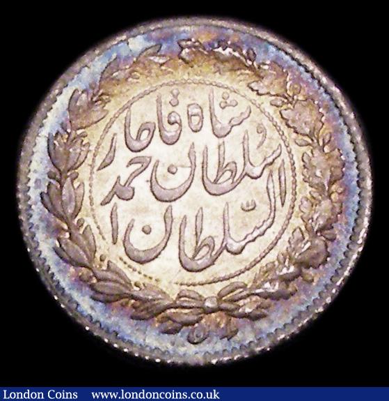 London Coins : A191 : Lot 1019 : Iran Milled Coinage Shahi Sefid  AH1330 choice and richly toned Unc KM1031