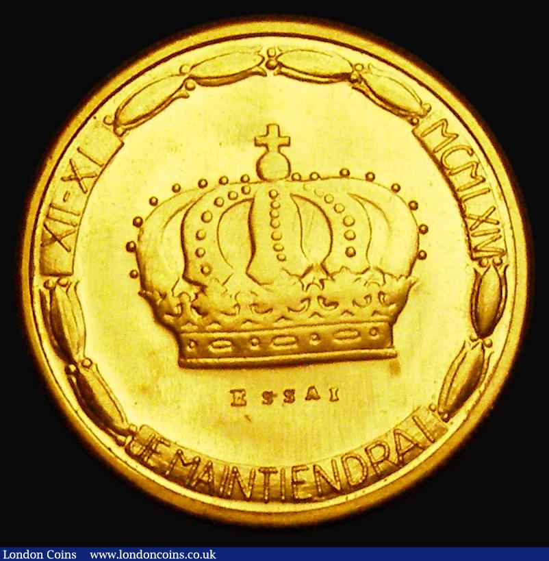 London Coins : A191 : Lot 1049 : Luxembourg 20 Francs 1964 Essai in gold KM E72 Unc