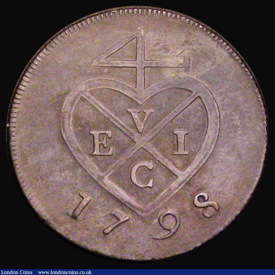 London Coins : A191 : Lot 1059 : Netherlands East Indies - Sumatra Two Kepings AH1213 (1798) Reverse: Error, having Arabic 3 instead ...