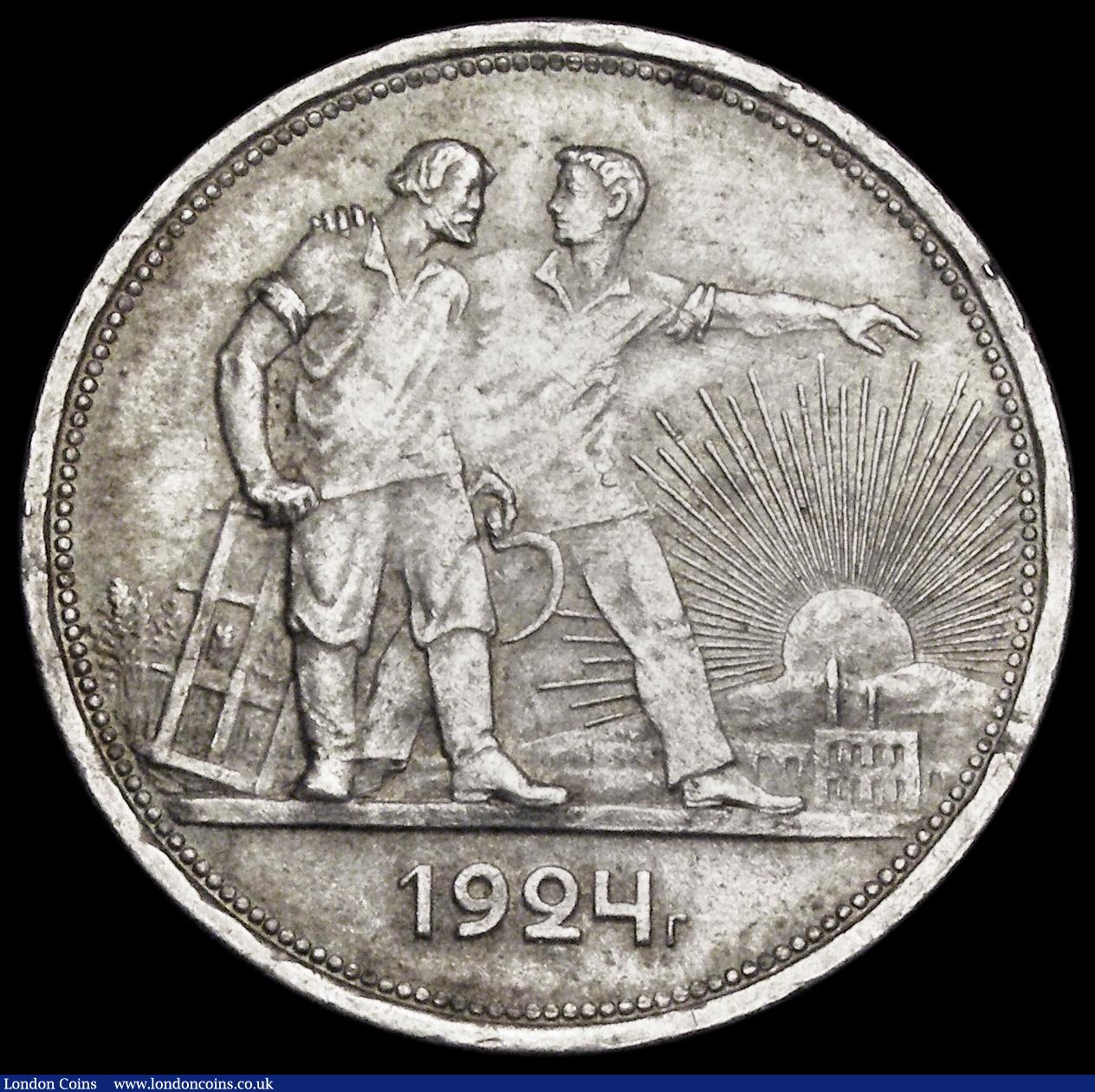 London Coins : A191 : Lot 1087 : Russia Rouble 1924 Y#90 Unc