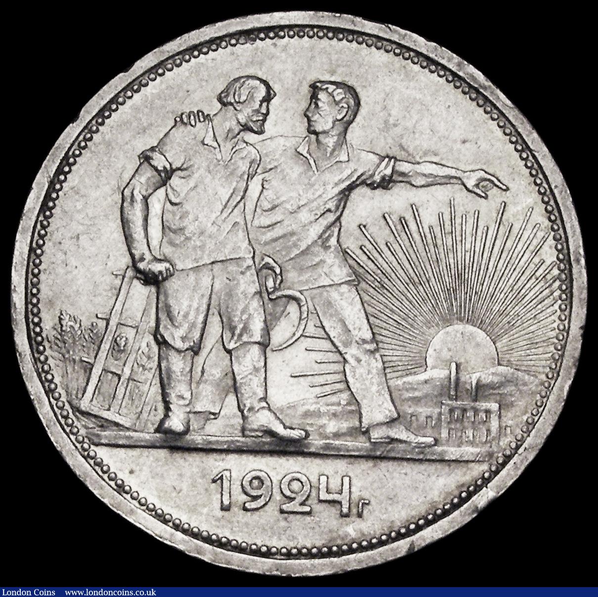 London Coins : A191 : Lot 1088 : Russia Rouble 1924 Y#90 Unc