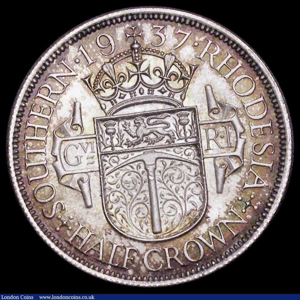 London Coins : A191 : Lot 1116 : Southern Rhodesia Halfcrown 1937 KM#13 UNC with a colourful toning