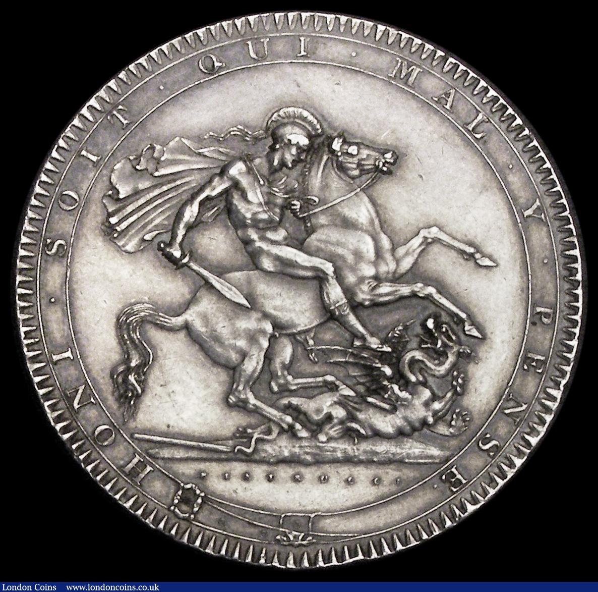 London Coins : A191 : Lot 1299 : Crown 1818 LVIII ESC 211, Bull 2005 AU with an even and pleasing tone