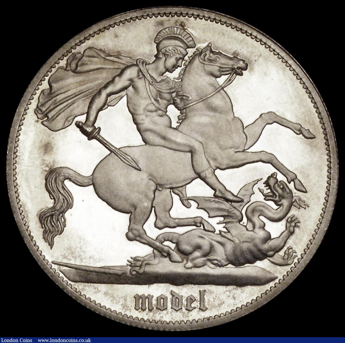 London Coins : A191 : Lot 1372 : Crown Edward VIII Retro Pattern Fantasy 1937 by INA Ltd. Dated 1937 on obverse. Proof in .925 Silver...