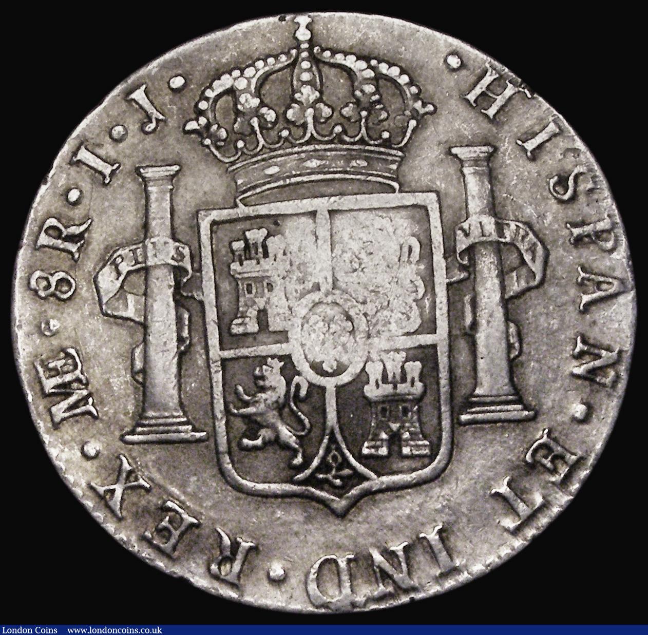 London Coins : A191 : Lot 1378 : Dollar George III Octagonal Countermark on a Peru 8 Reales 1795 LIMA mintmark ESC 140A, Bull 1872 (R...