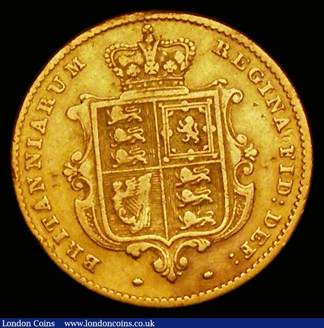 London Coins : A191 : Lot 1572 : Half Sovereign 1848 8 over 7 Marsh 422A, S.3859, Fine with some scratches and some file marks on the...