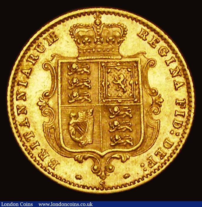London Coins : A191 : Lot 1575 : Half Sovereign 1872S Shield Reverse Marsh 461 nEF/EF