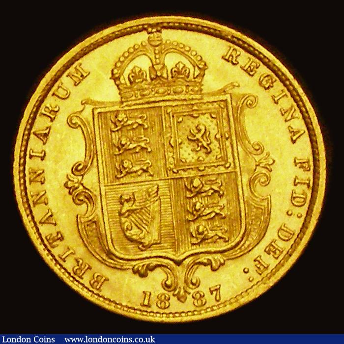 London Coins : A191 : Lot 1583 : Half Sovereign 1887 Jubilee Head, Hooked J in J.E.B. with the B lower and not double struck, Marsh R...