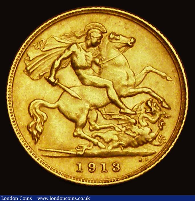London Coins : A191 : Lot 1610 : Half Sovereign 1913 Marsh 528 VF