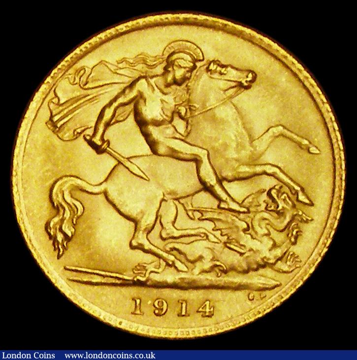London Coins : A191 : Lot 1611 : Half Sovereign 1914 Unc or near so