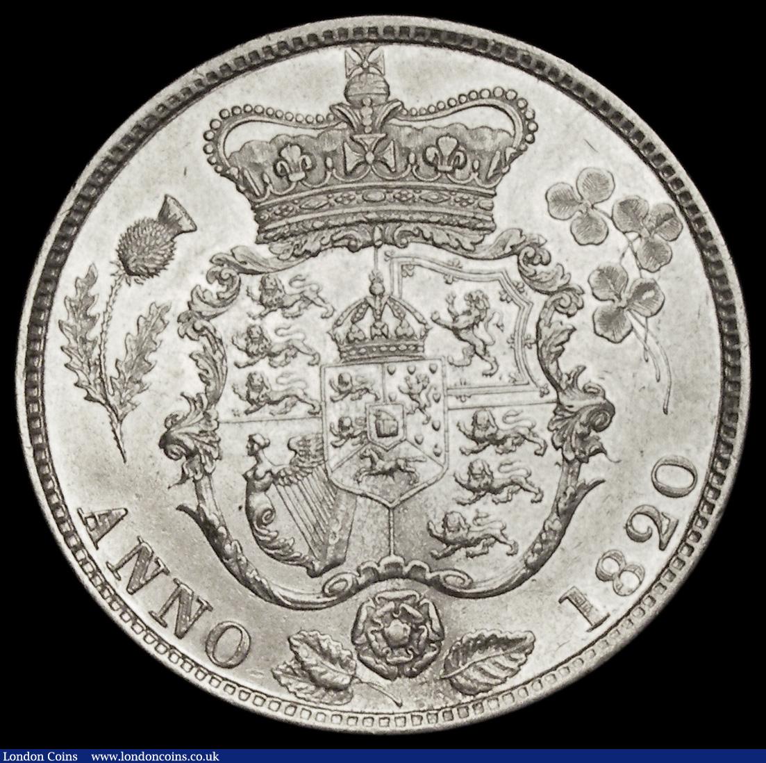 London Coins : A191 : Lot 1667 : Halfcrown 1820 George IIII ESC 628 Bull 2310 bright EF