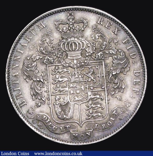 London Coins : A191 : Lot 1670 : Halfcrown 1825 ESC 642, Bull 2371 Unc with a pleasant even tone (now books at &pound;800 in Unc)