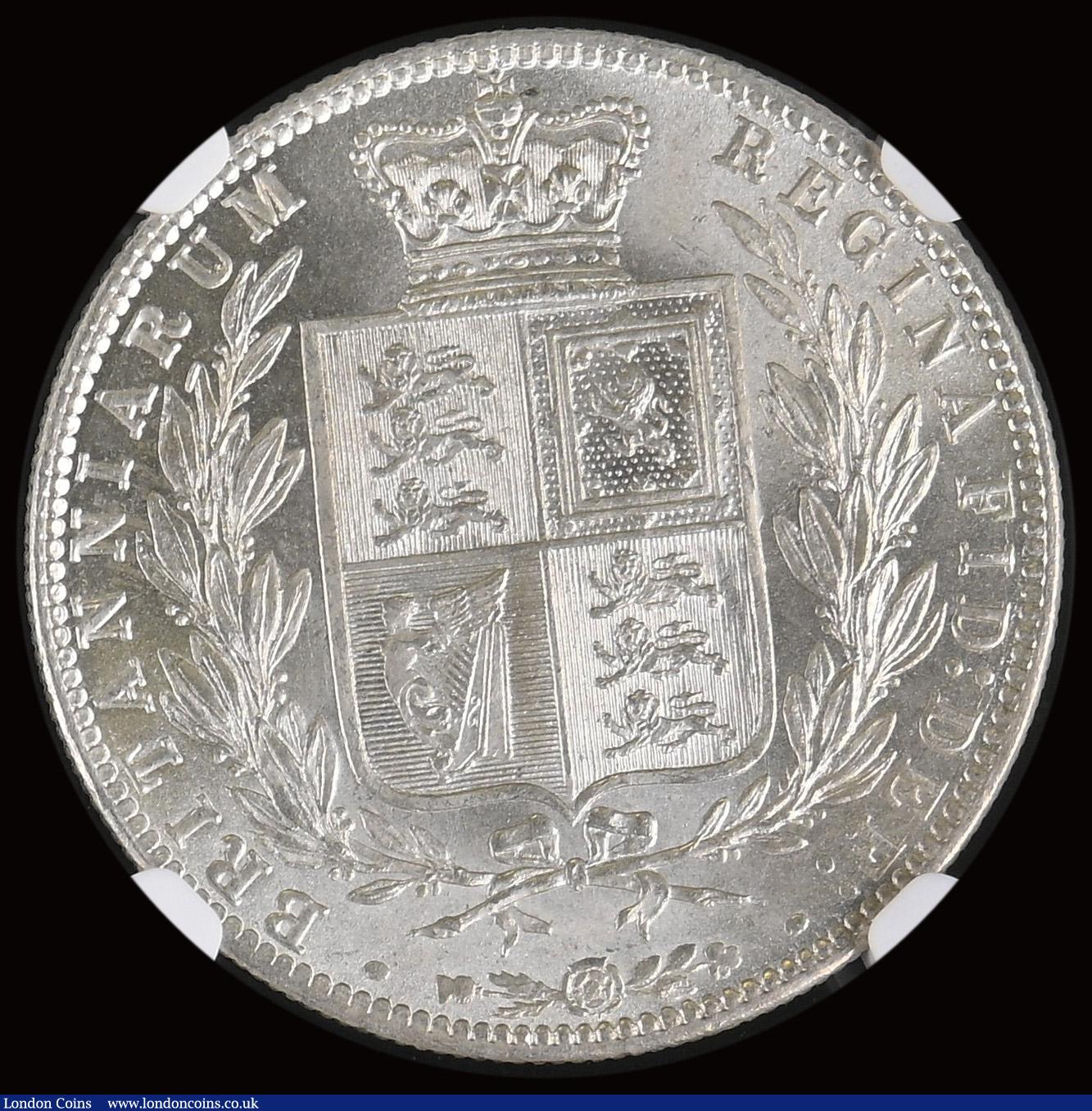 London Coins : A191 : Lot 1690 : Halfcrown 1879 ESC 703 lustrous Unc and graded MS62 by NGC