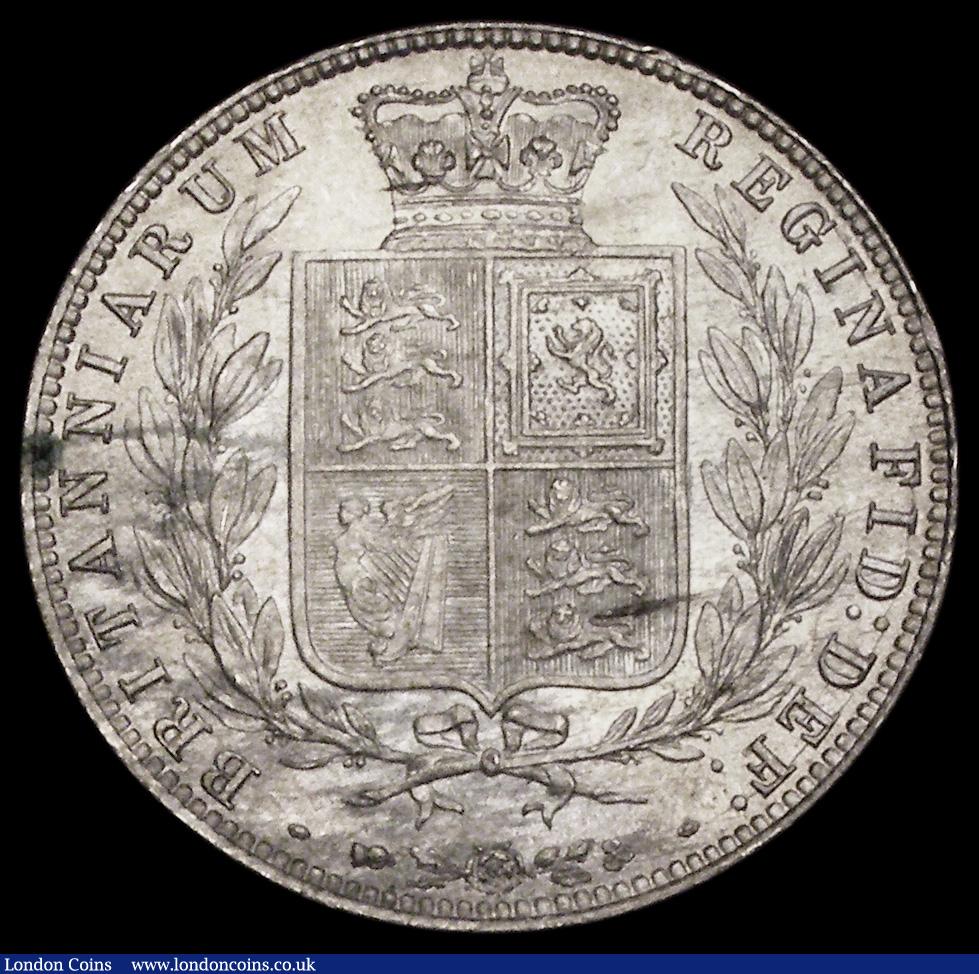 London Coins : A191 : Lot 1692 : Halfcrown 1880 ESC 705 UNC with a grey speckled tone and a touch of verdigris reverse edge
