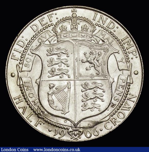 London Coins : A191 : Lot 1714 : Halfcrown 1906 ESC 724, Bull 3582 Unc or near so the reverse choice, a striking lamination bottom of...