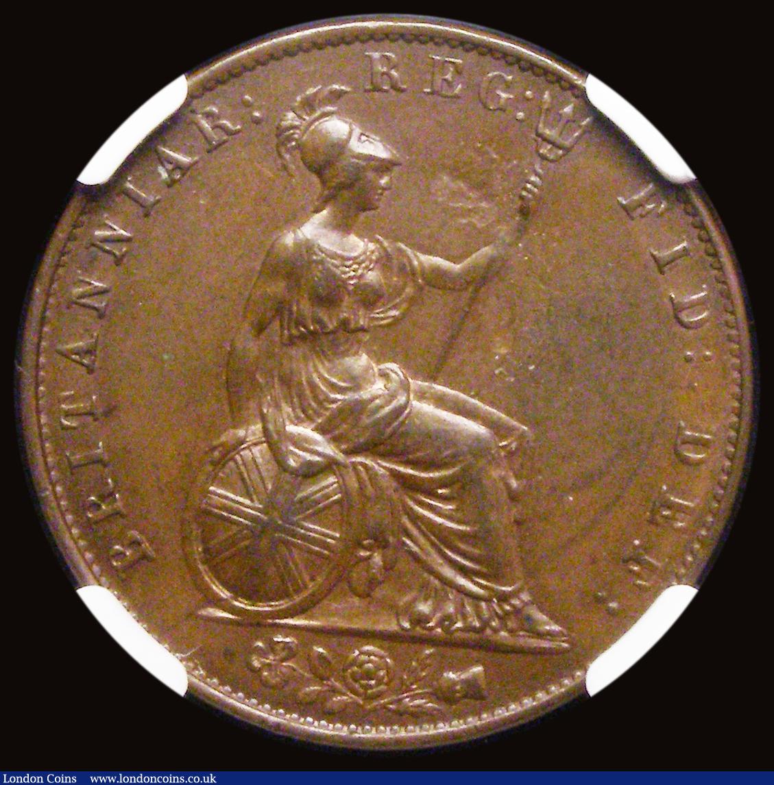 London Coins : A191 : Lot 1765 : Halfpenny 1841 NGC MS62 BN