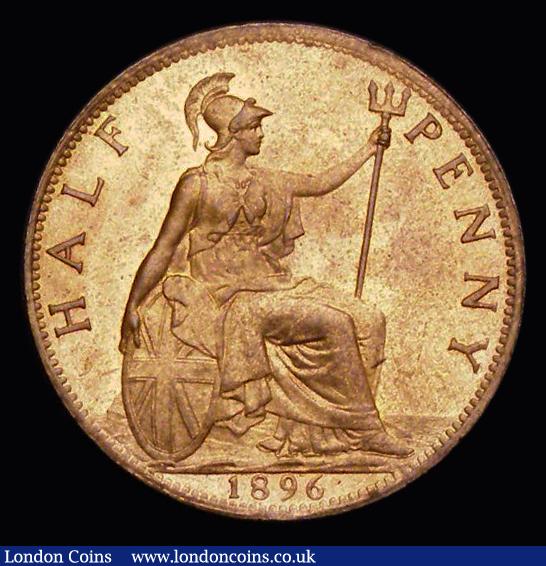 London Coins : A191 : Lot 1781 : Halfpenny 1896 Freeman 371 dies 1+A UNC with lustre, the reverse with near full lustre