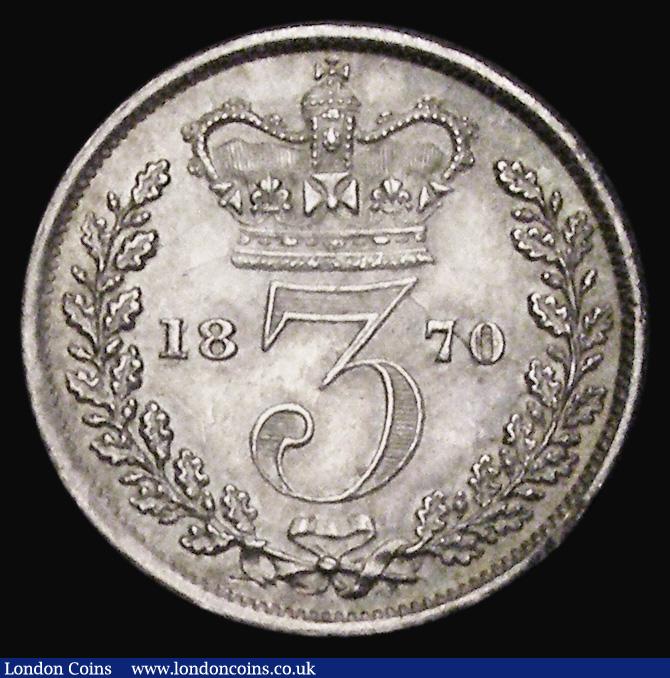 London Coins : A191 : Lot 2185 : Threepence 1870 ESC 2076 GEF/Unc light tone over original brilliance