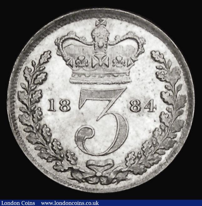 London Coins : A191 : Lot 2187 : Threepence 1884 ESC 2091 Choice and Brilliant UNC