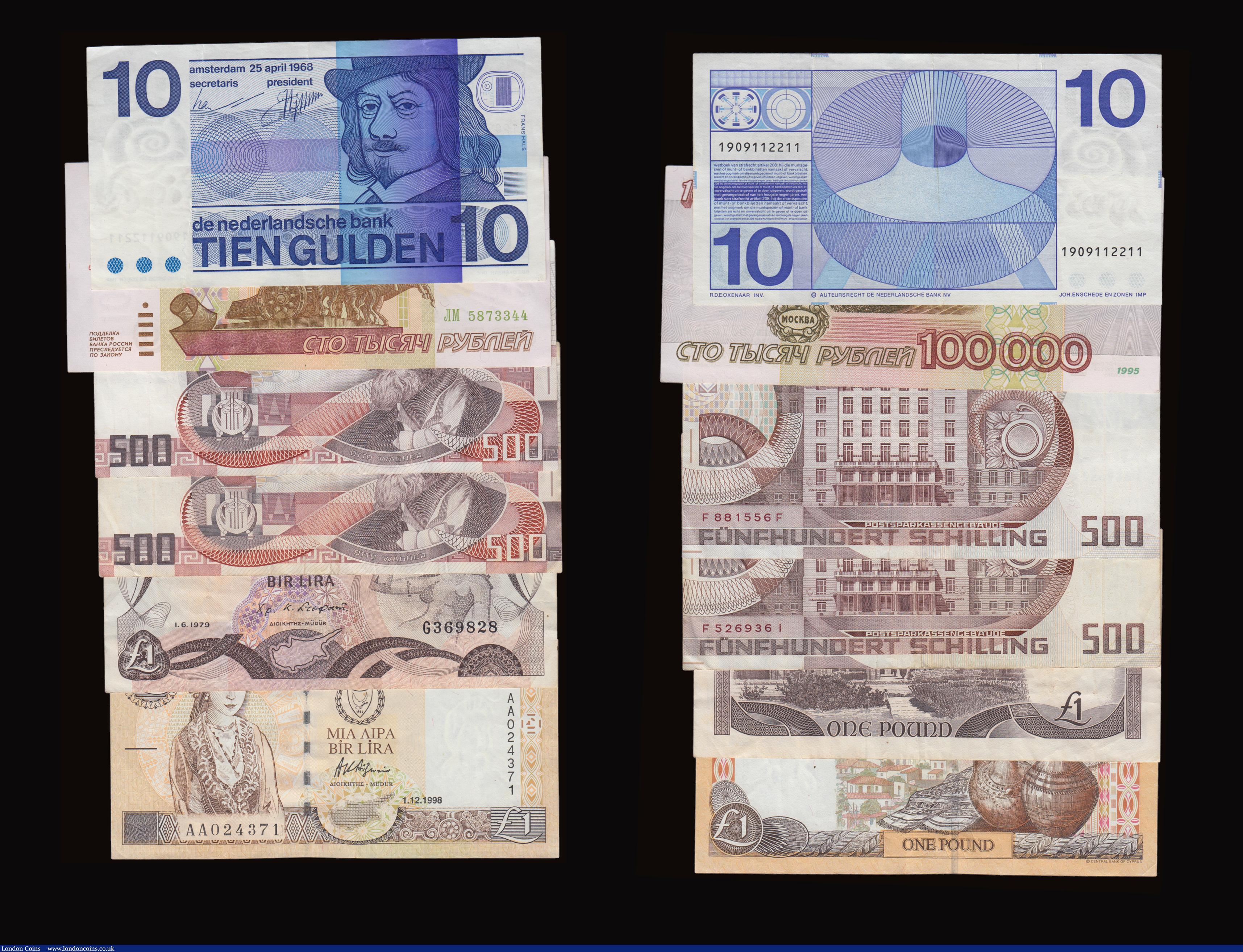 London Coins : A191 : Lot 274 : World (12) includes Austria 500 Schillings 1985, Cyprus Lira 1979 and 1998 others from East Europe, ...