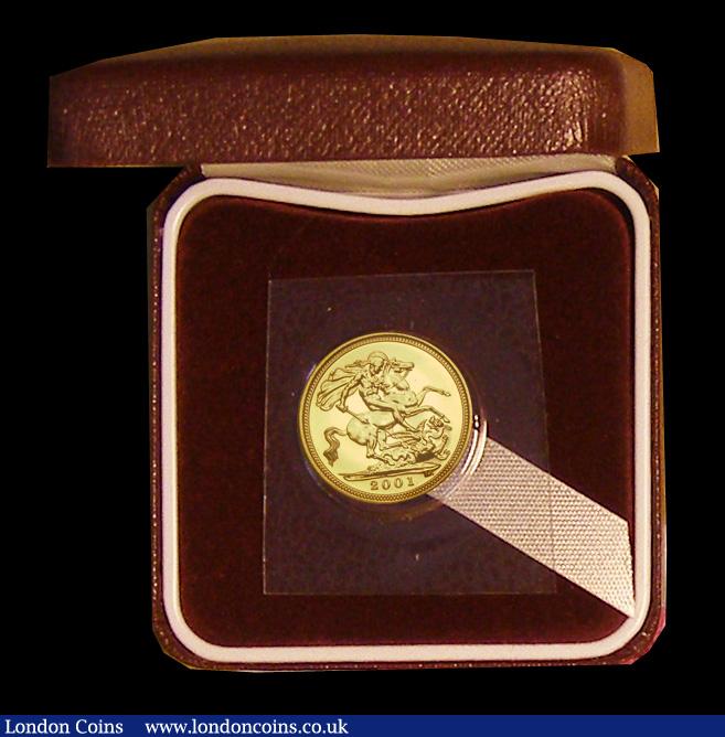 London Coins : A191 : Lot 381 : Half Sovereign 2001 Unc in Pineapple Direct presentation box with certificate