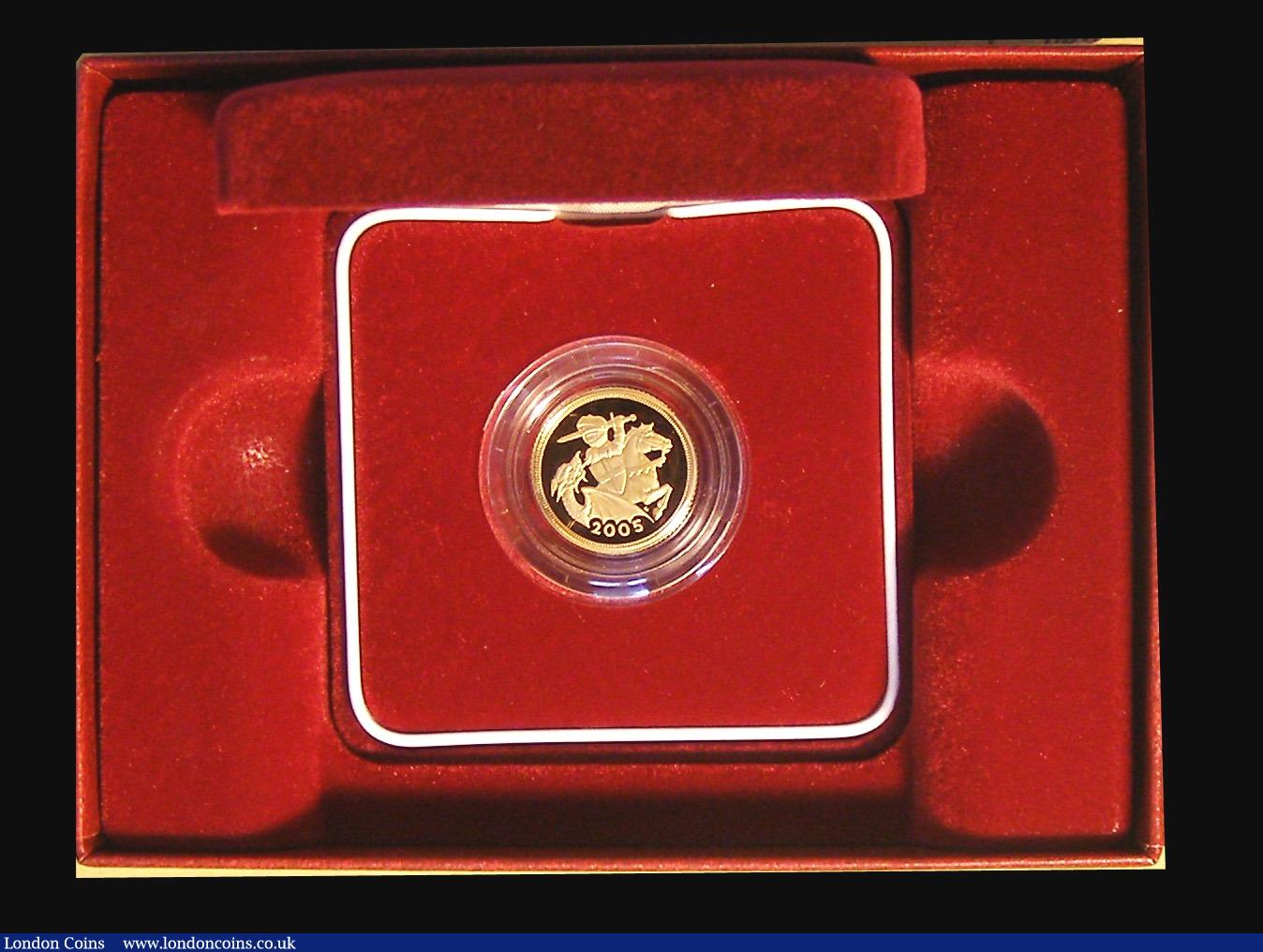 London Coins : A191 : Lot 391 : Half Sovereign 2005 Proof FDC in the red box of issue with certificate