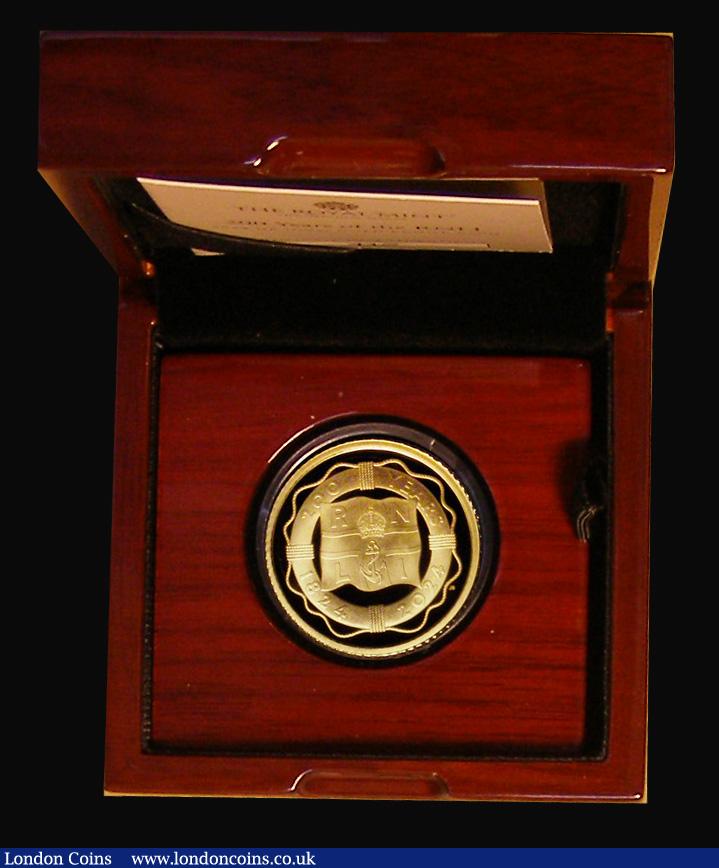 London Coins : A191 : Lot 482 : Ten Pounds 2024 200 Years of RNLI 1/10 Ounce Gold Proof FDC in the Royal Mint's presentation bo...