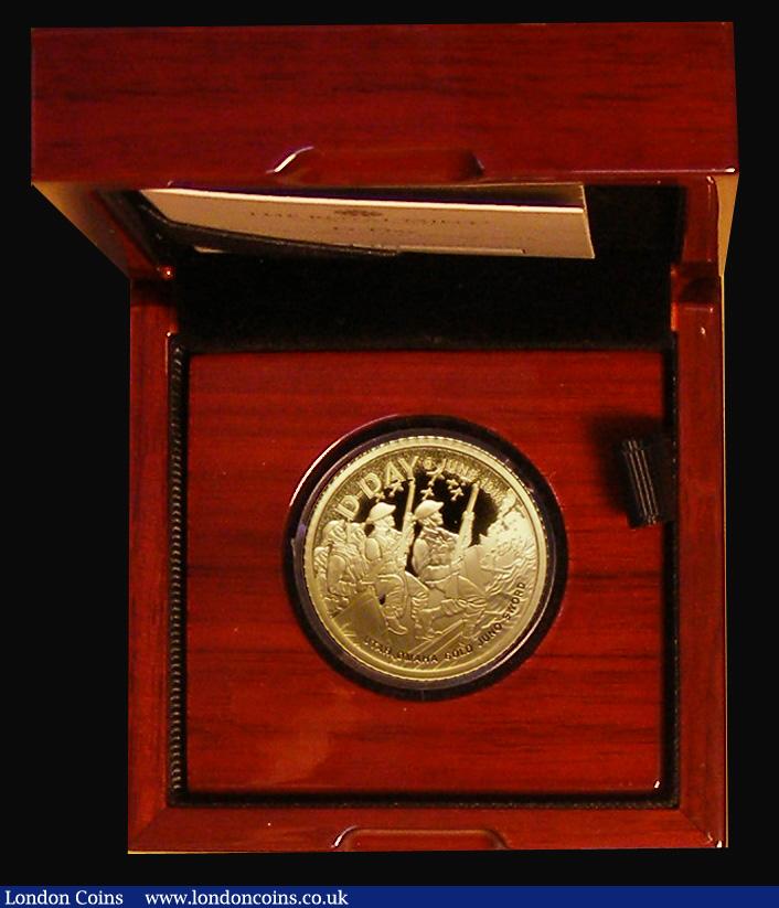 London Coins : A191 : Lot 483 : Ten Pounds 2024 D-Day 1/10 Ounce Gold Proof FDC in the Royal Mint's presentation box with certi...