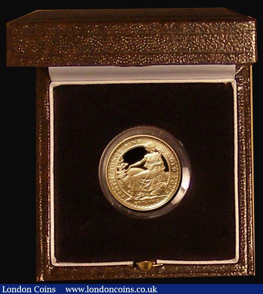 London Coins : A191 : Lot 486 : Ten Pounds Britannia 2005 1/10 oz Gold Proof FDC cased as issued with certificate