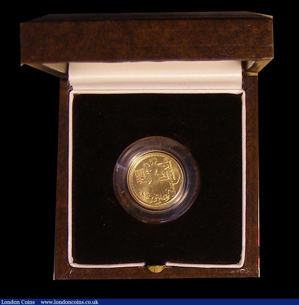 London Coins : A191 : Lot 489 : Ten Pounds Britannia Gold One Tenth Ounce 2001 Proof FDC in the box of issue with certificate