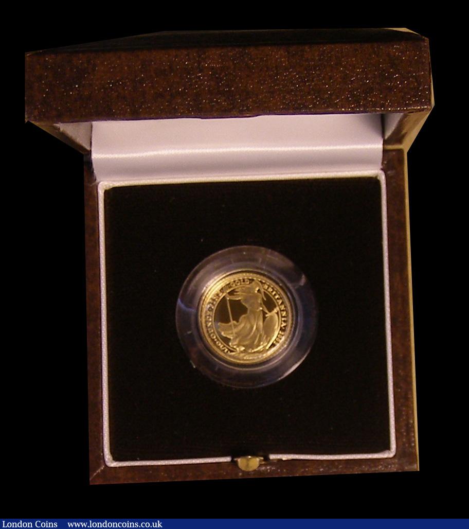 London Coins : A191 : Lot 490 : Ten Pounds Britannia Gold One Tenth Ounce 2002 Proof FDC in the box of issue with certificate
