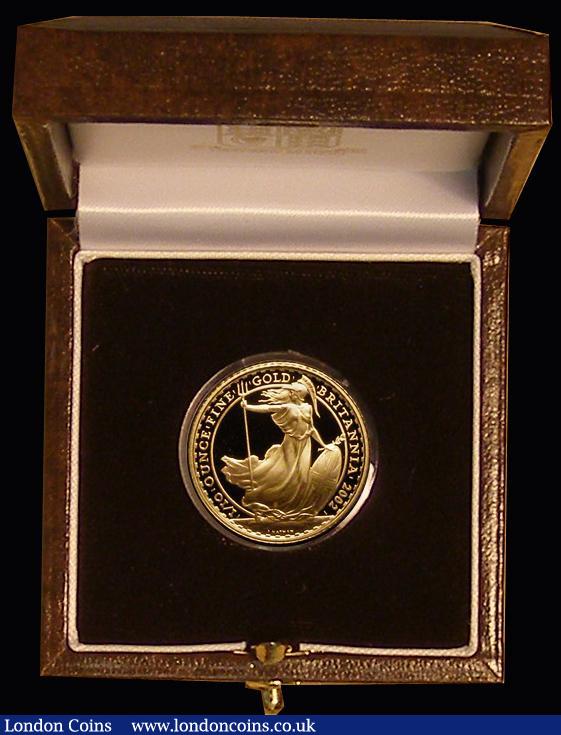 London Coins : A191 : Lot 501 : Twenty Five Pounds Britannia Gold Quarter Ounce 2002 Proof FDC in the box of issue with certificate