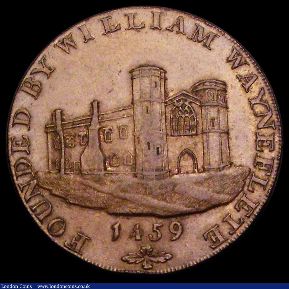 London Coins : A191 : Lot 702 : Halfpenny 1793 Wainfleet Lincolnshire D&H 8a PAYABLE AT THE WAREHOUSES EF and scarce