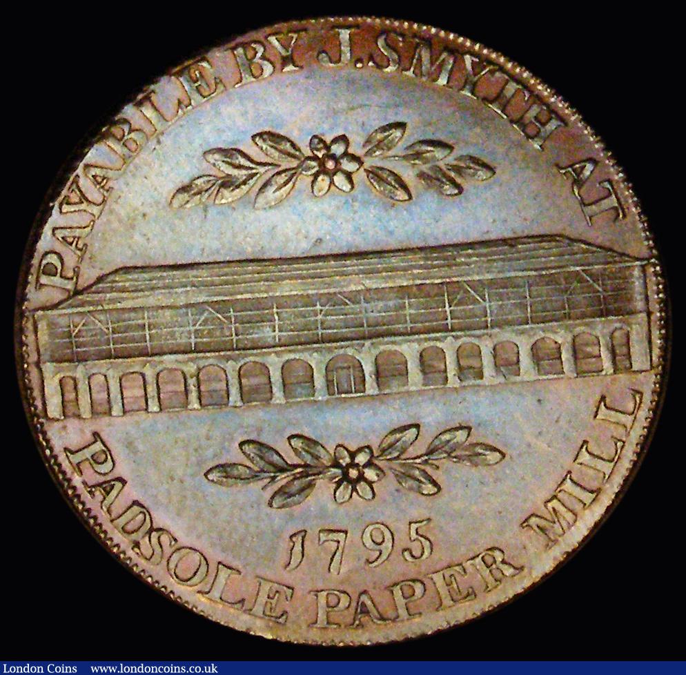 London Coins : A191 : Lot 709 : Halfpenny 1795 J Smyth Padsole Papermill Maidstone D&H Kent 37 Unc
