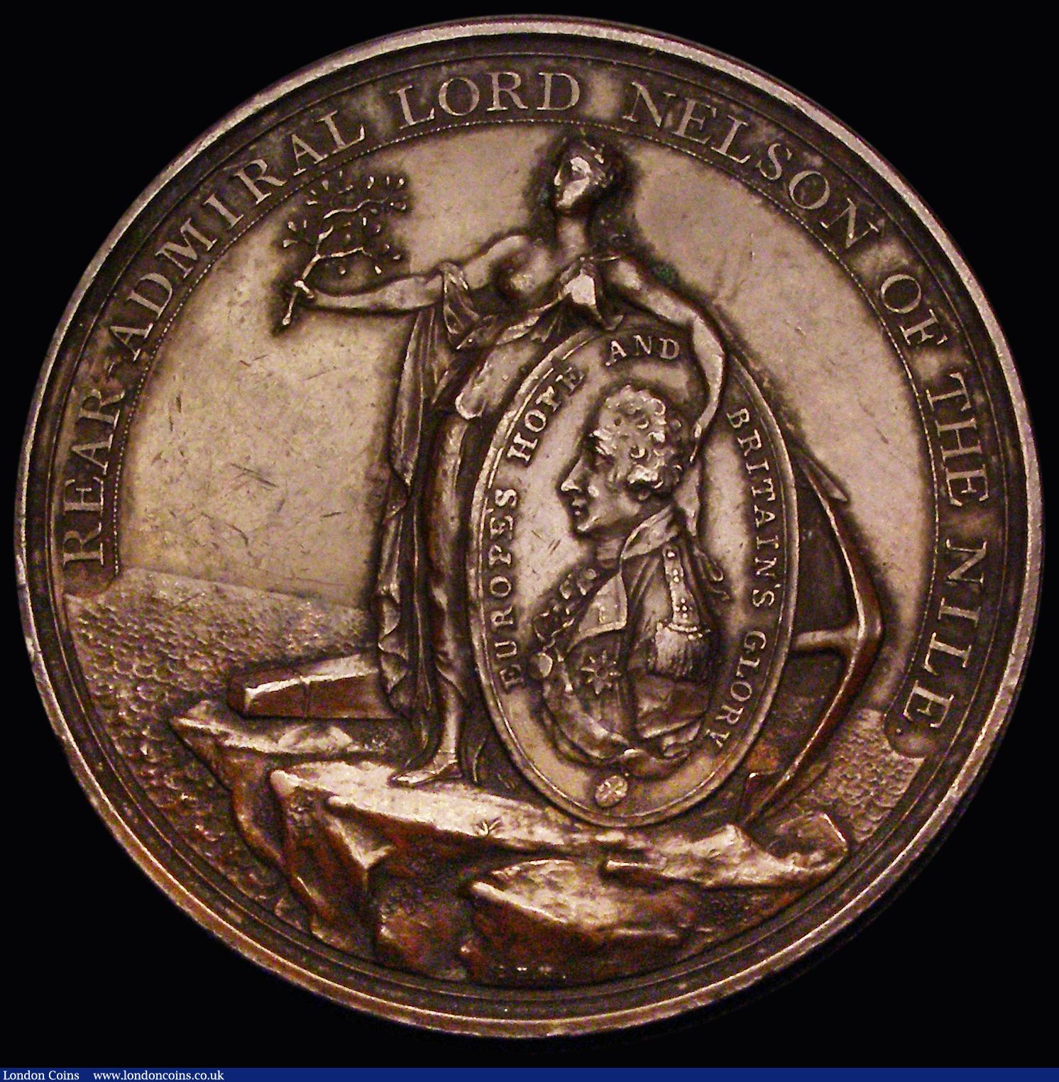 London Coins : A191 : Lot 757 : Battle of the Nile, Davison's Medal 1798 47mm diameter in bronze, by C.H. Kuchler, Obverse: Hop...