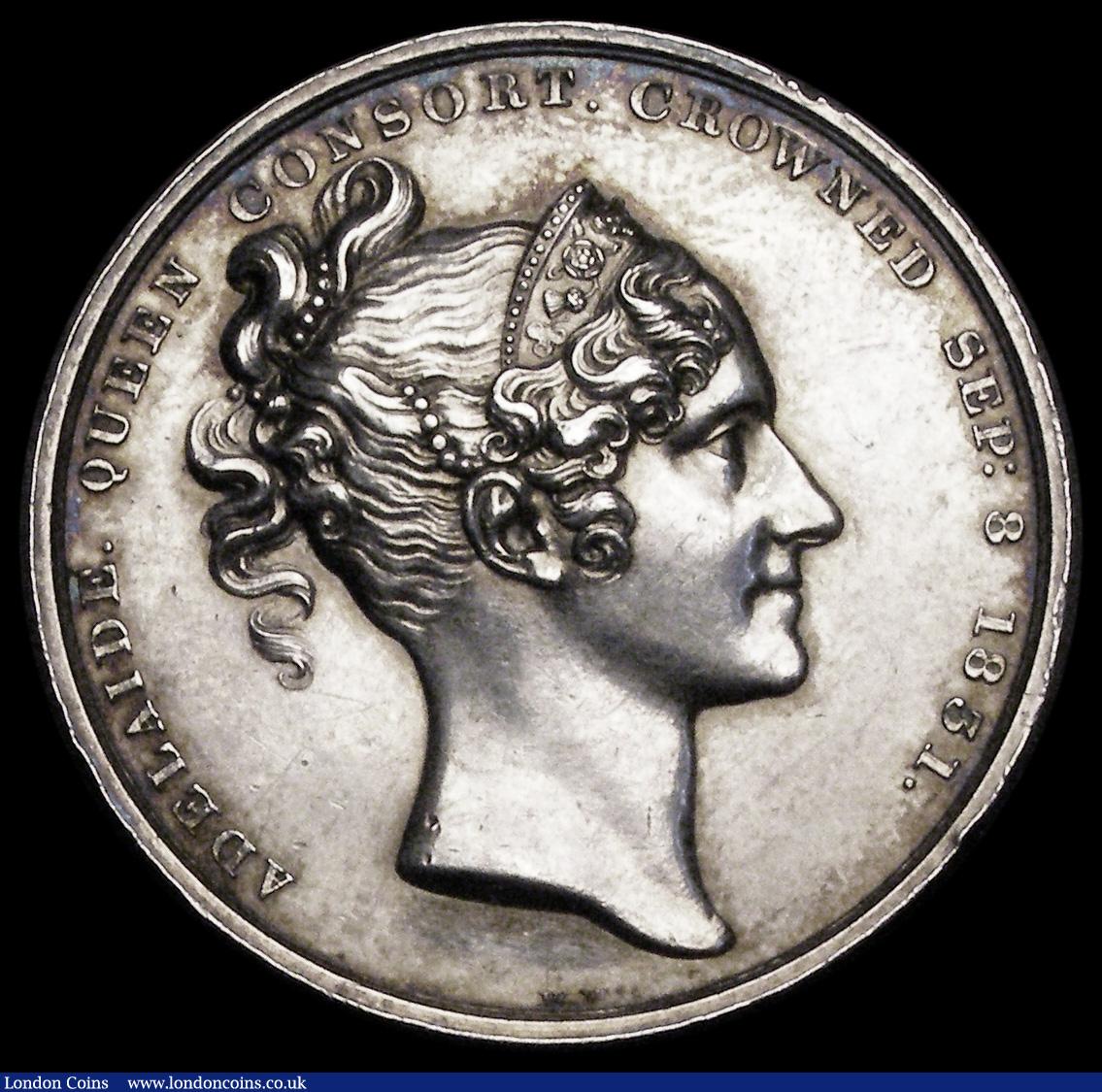London Coins : A191 : Lot 771 : Coronation of William IV 1831 33mm diameter in silver by W.Wyon Eimer 1251 The official Royal Mint i...