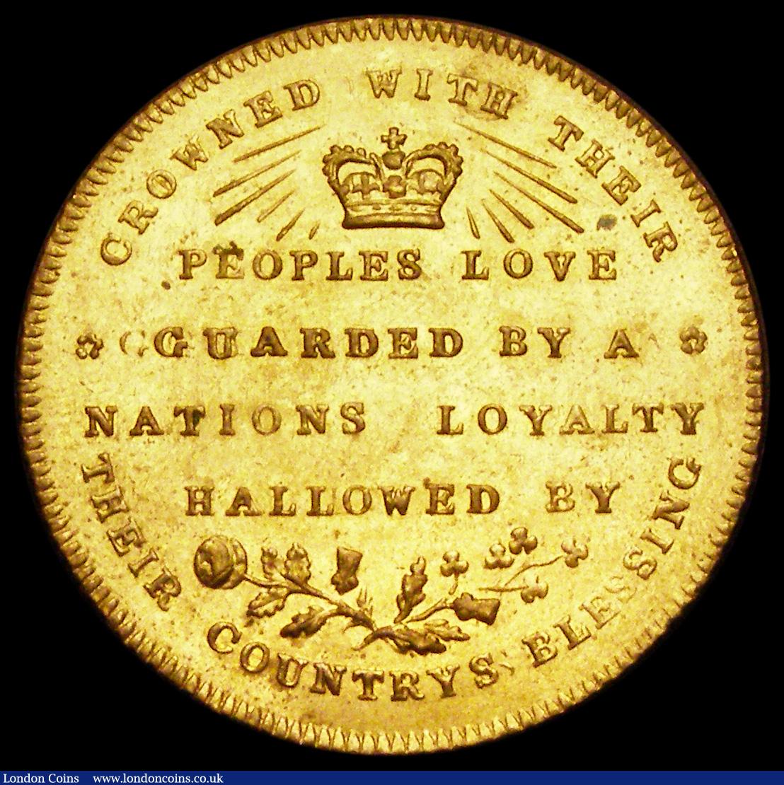 London Coins : A191 : Lot 772 : William IV Crowned 1831 brass 29mm PROCLAIMED JUNE 23 1830 W & A CROWNED SEPT 8 1831 Unc with al...