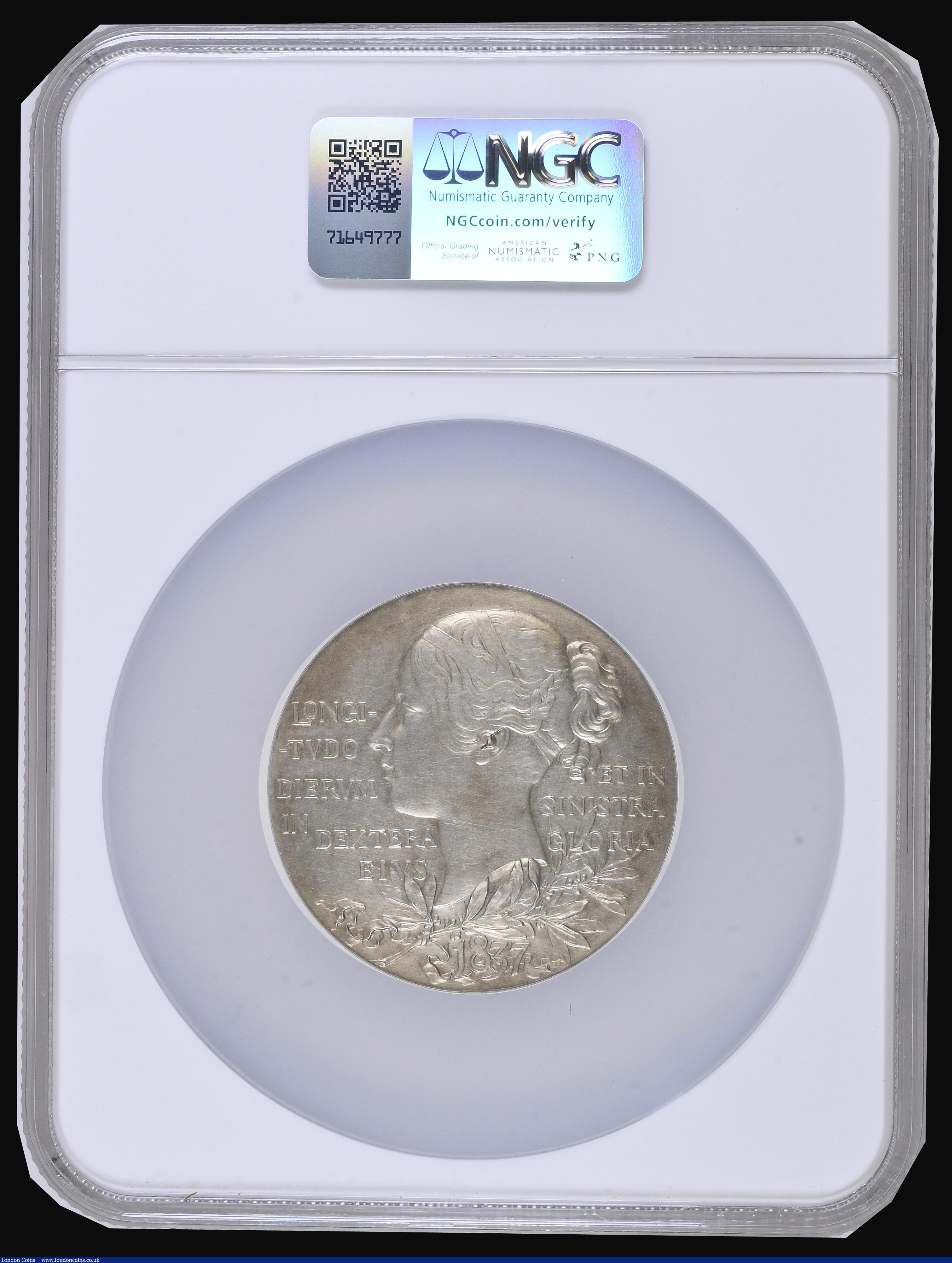 London Coins : A191 : Lot 802 : Queen Victoria Diamond Jubilee 1897 56mm in silver by G.W. de Saulles (after T.Brock/W.Wyon), The Of...