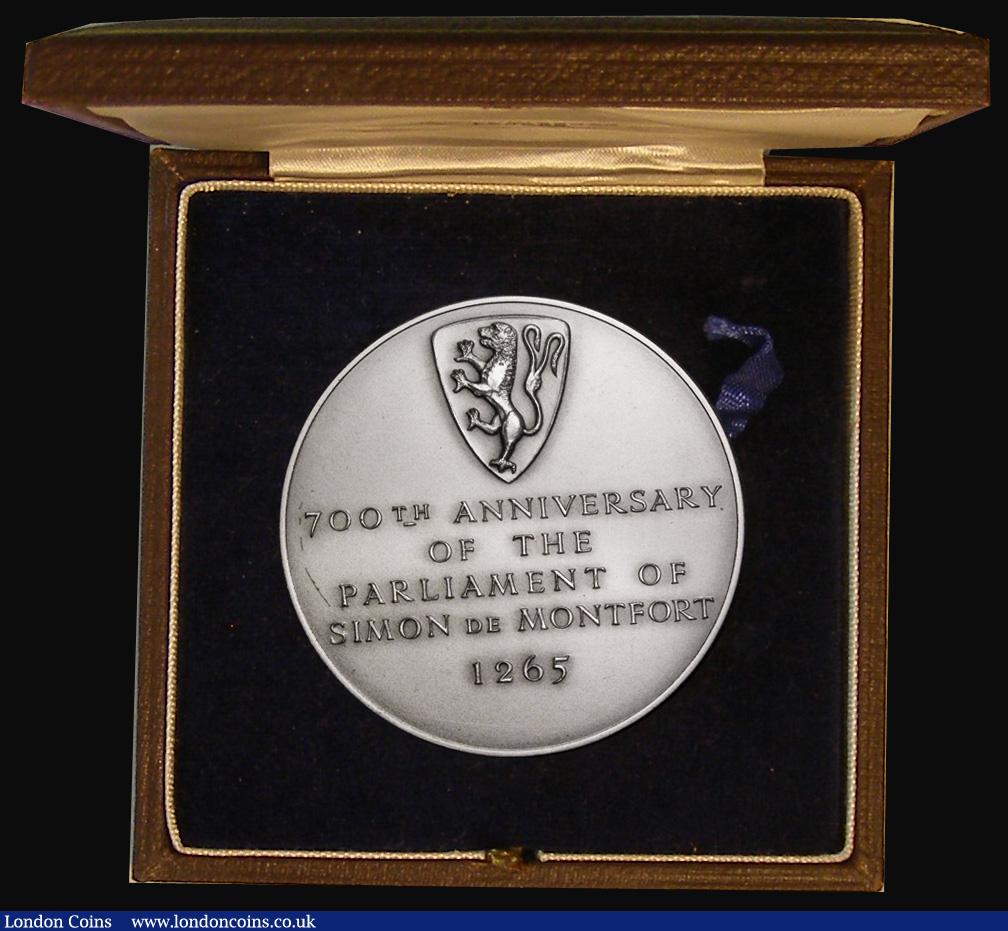 London Coins : A191 : Lot 839 : 700 Anniversary of the Parliament of Simon De Montfort 1265 by John Pinches 58mm Sterling Silver (10...