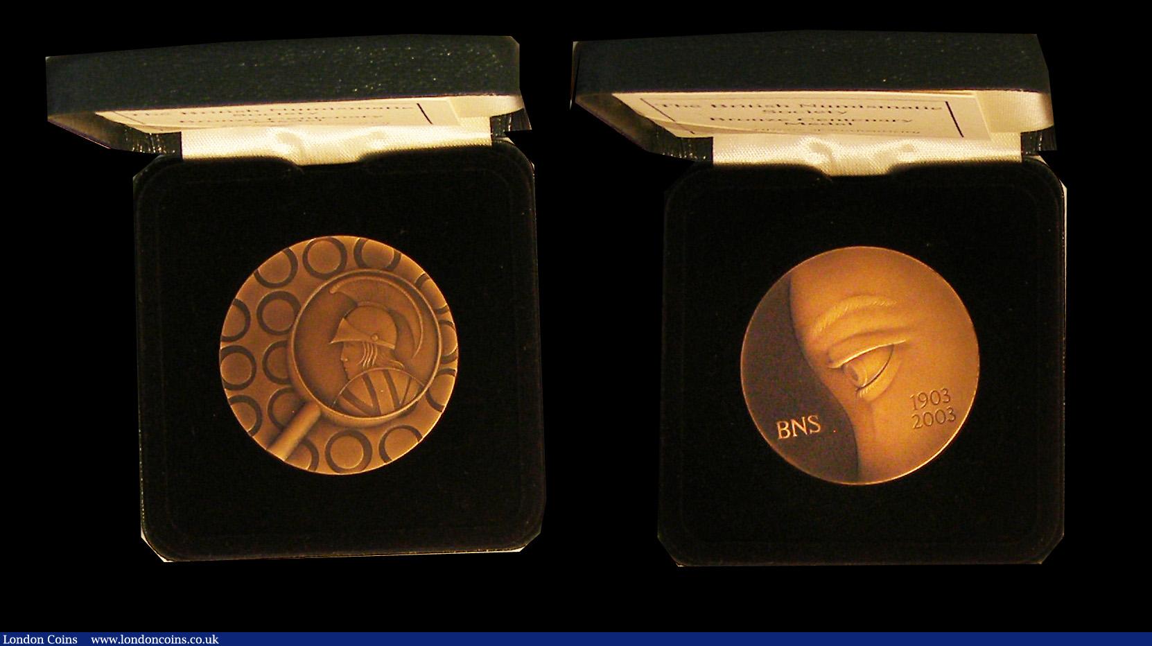 London Coins : A191 : Lot 846 : British Numismatic Society 2003 (2) both 44 mm diameter both the same design with magnifying glass r...