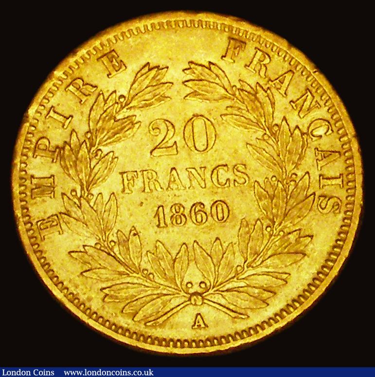 London Coins : A191 : Lot 937 : France 20 Francs 1860A KM781.1 EF