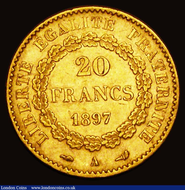London Coins : A191 : Lot 938 : France 20 Francs 1897A VF