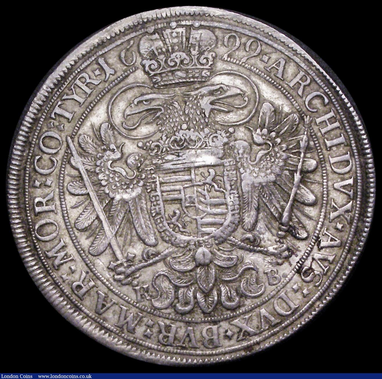 London Coins : A191 : Lot 976 : Hungary Thalers 1699 KB KM214.8 EF some smoothing in the fields as often (diameter 45mm, weight 28.7...