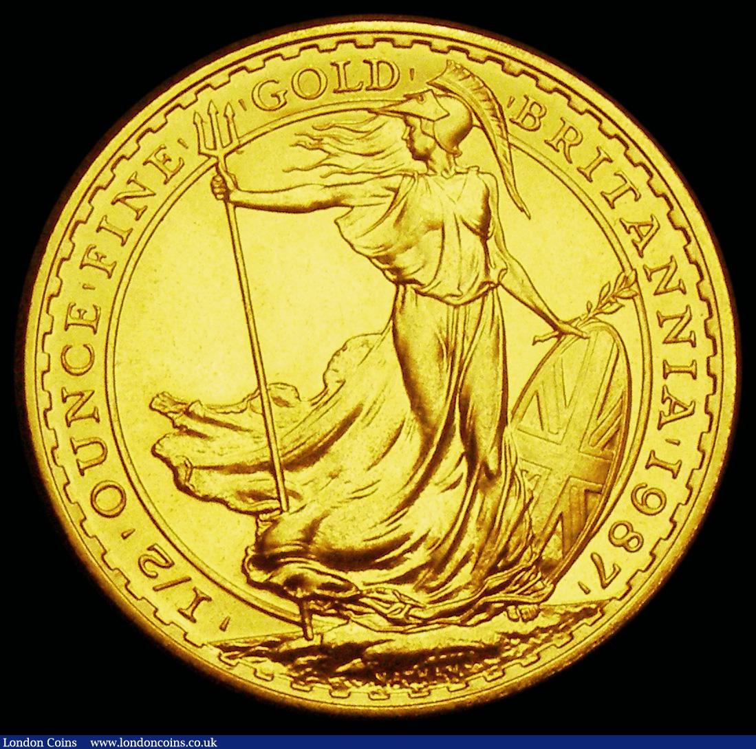 London Coins : A192 : Lot 1015 : Fifty Pounds Britannia 1987 Half an Ounce of Fine Gold UNC